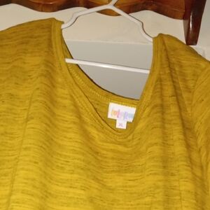 LuLaRoe Asymmetrical Dress in Mustard Yellow